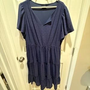 Lane Bryant Navy Midi Dress